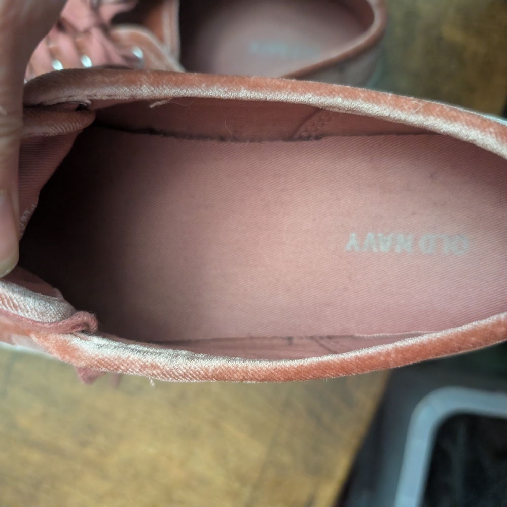 Old Navy Pink Velvet Sneakers - Picture 8 of 8